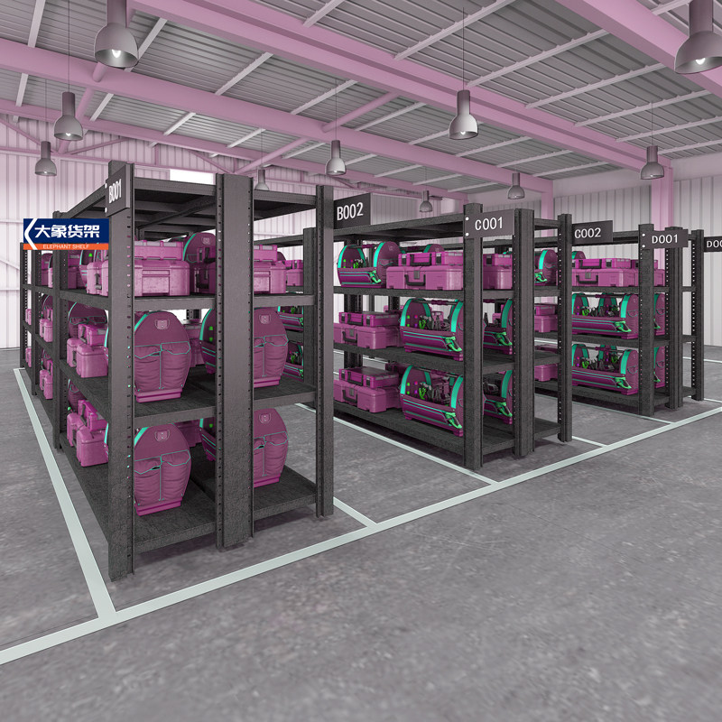 Heavy-duty thickened shelf widened storage cloth metal demolition device rack storage display rack multi-layer black commercial