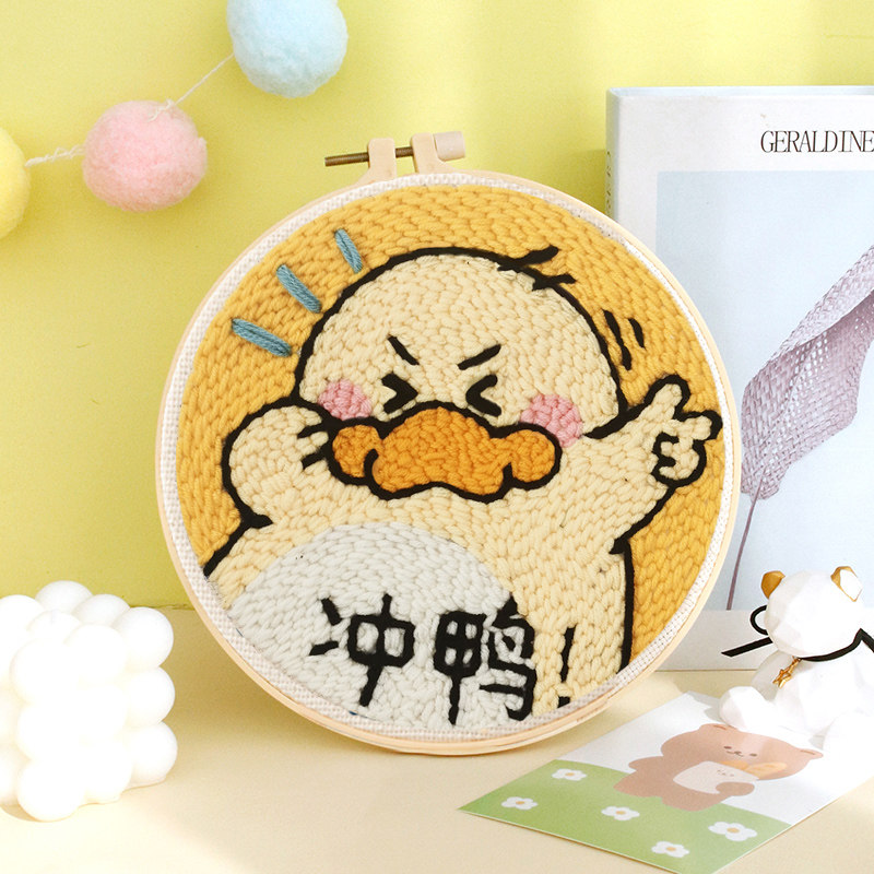 Russian poke embroidery hand embroidery diy pier embroidery couple embroidery wool felt poke show needle material package frame-free - Taobao