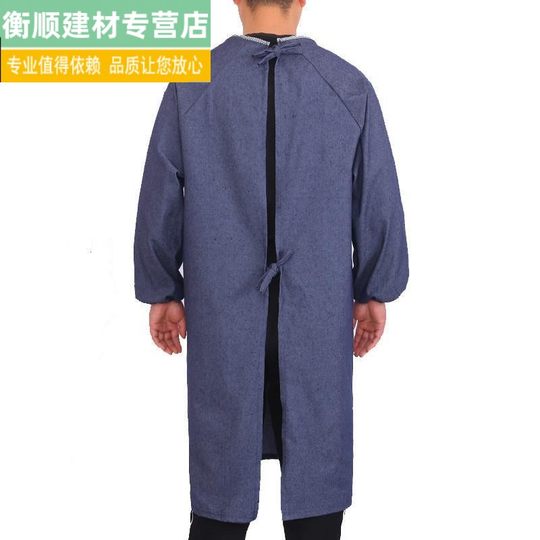 卸水泥围裙成人工作服反穿衣搬运男性牛仔布防污罩衣电焊工围裙长