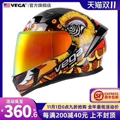 American VEGA locomotive running helmet full-covered winter warm helmet men and women Four Seasons universal helmet personality