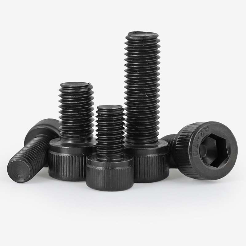 M5M6M8M10 black 304 stainless steel cylindrical head hexagonal screw plated black zinc cup head inner hexagonal bolt
