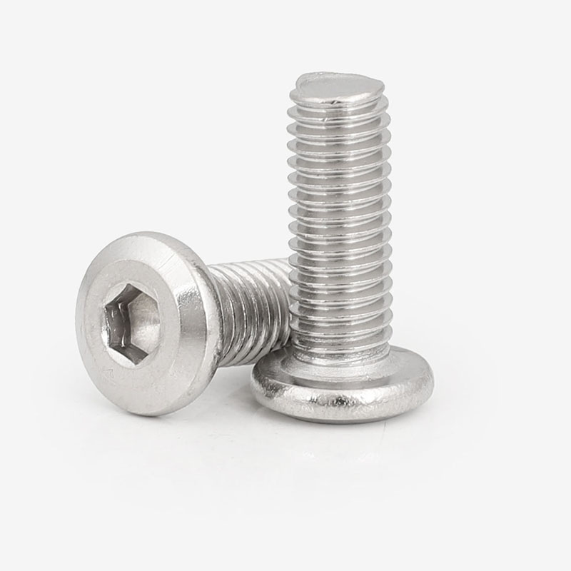 M3M4M5M6M810 304 stainless steel chamfered hexagonal screws furniture oblique large flat head flat round head bolts