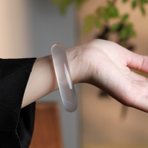 Wang Ji Natural Xinjiang Gold Silk Jade High Ice Gemstone Light Bracelet Womens Circle Glass Tianshan Jade Bracelet with Certificate