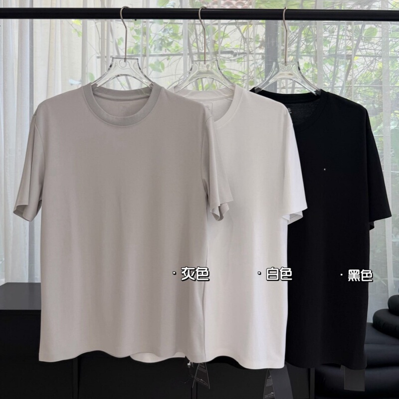 071501【Custom-Woven Blended Cotton】Little Sun Solid Color Laminated Round Neck Short Sleeves 071501【Custom-Woven Blended Cotton】Little Sun Solid Color Laminated Round Neck Short Sleeves