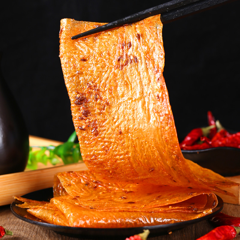 Old style large spicy piece big bag spicy leather 8090 rear childhood with old snacks net red and spicy strips of spicy strips of spicy strips 68 gr