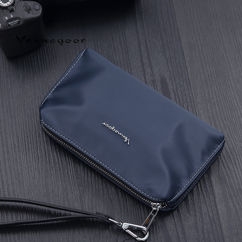 Men's Handbag Canvas Large Capacity Oxford Cloth Clutch Korean Style Casual Nylon Wrist Bag Small Mobile Phone Bag Trendy