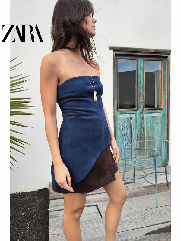 2026 Summer Zara Suede Sleeveless Top, L (175/96A) 2026 Summer Zara Suede Sleeveless Top, L (175/96A)