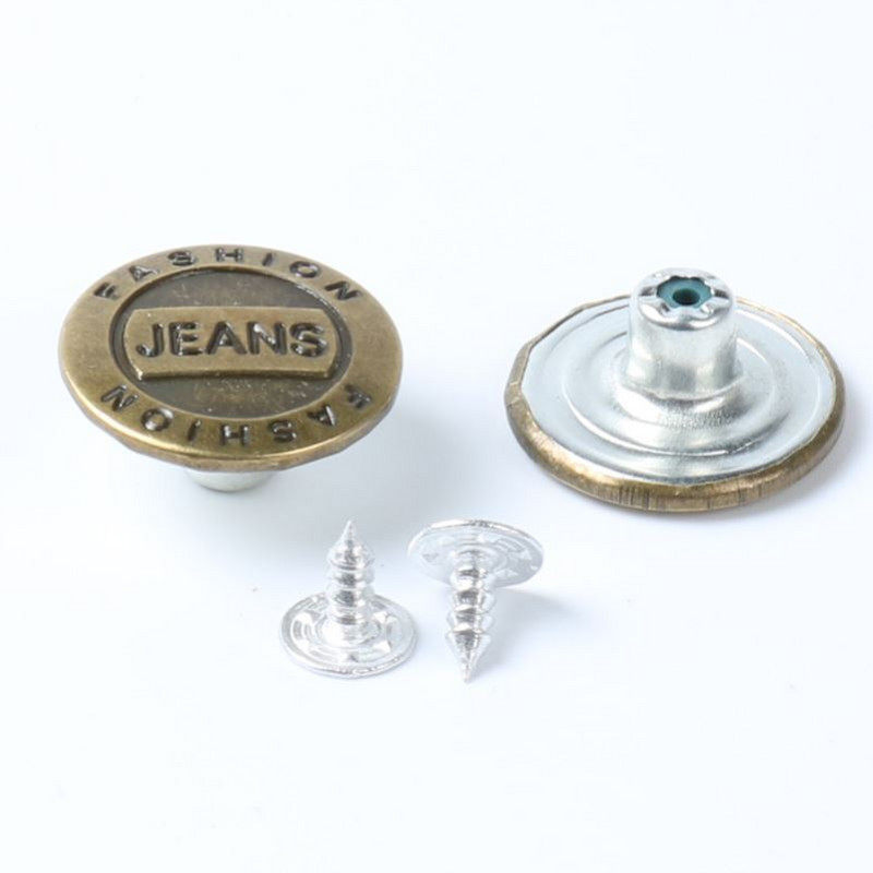 Waist seam detachable waistband detachable high waist large waist button size silver trim denim button pleats