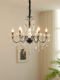 French Crystal Chandelier, Retro Living Room Main Light, French Candle Light, Black High-End Bedroom Dining Room Light