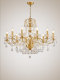 French-Style All-Copper Living Room Chandelier, High-End Light Luxury for Master Bedroom, Elegant Dining Room, American Retro Bedroom, Vintage Crystal Villa