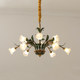 Vintage Living Room Chandelier Wabi-Sabi Style Retro American Floral Lamp French Dining Room Unique Bedroom Design Lamp