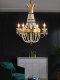 Duplex Building Atmospheric Living Room Villa High-Pick French Crystal Lamp Restaurant Lobby Project American Hotel Chandelier