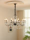 French Crystal Chandelier, Retro Living Room Main Light, French Candle Light, Black High-End Bedroom Dining Room Light