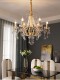 French Crystal Living Room Chandelier, American Mid-Century Retro Dining Room Bedroom Lamp, High-Ceiling Hotel New Light Luxury Style