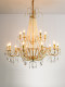 French-Style Open-Air Living Room, Vintage Villa, European-Style Grand Double-Layer Duplex Staircase, American-Style Crystal Chandelier, Engineering Lighting Fixtures