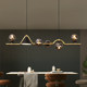 2021 New Restaurant Chandelier Modern Minimalist Rectangular Dining Table Dining Room Bar Nordic Minimalist Light Luxury Internet Celebrity Lamp