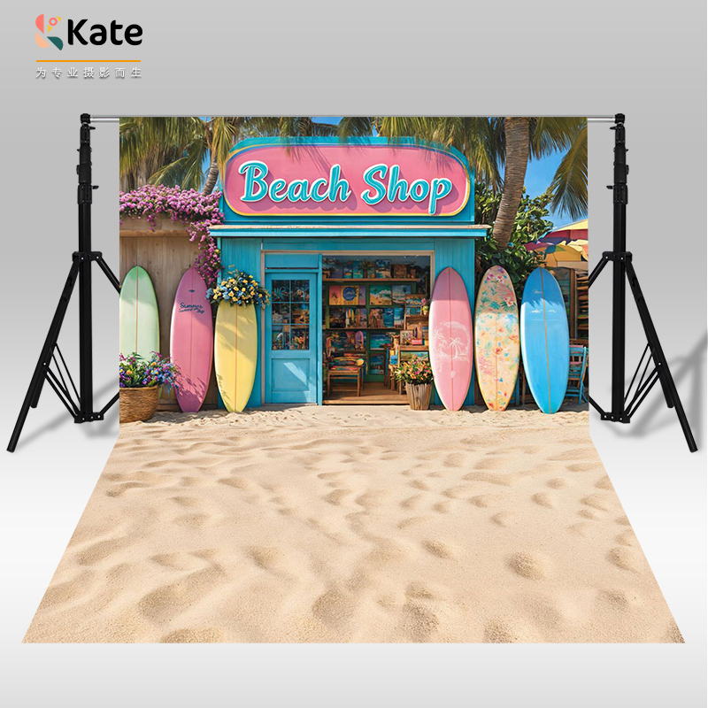 Kate Photography Background Cloth Summer Beach Surfboard Summer Photo Studio Product Shooting Scenery Props Background