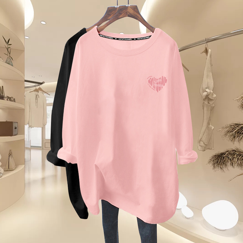 Maternity Wear Spring 2026 New Style Tops That Don'T Show Pregnancy, Stylish Pure Cotton Long-Sleeve T-Shirts to Cover the Belly, Spring Base Layer Shirts