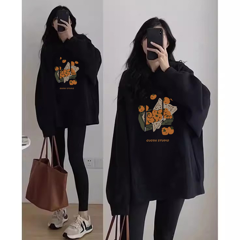 Pregnant women's sweatshirt female autumn winter blouses Long sleeves Garveled clothes autumn clothes 2023 new big codes loose fashion Lions-Taobao