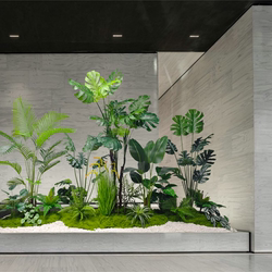 Artificial Plant Landscaping, Monstera Plant, Fake Greenery, Monstera Tree, Company Restaurant, Hotel Decoration under Stairs