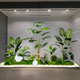 Indoor Artificial Plant Landscaping Combination, Areca Palm, Traveler's Banana, Fake Green Plants, Window Display, Company Restaurant Decoration Ornaments