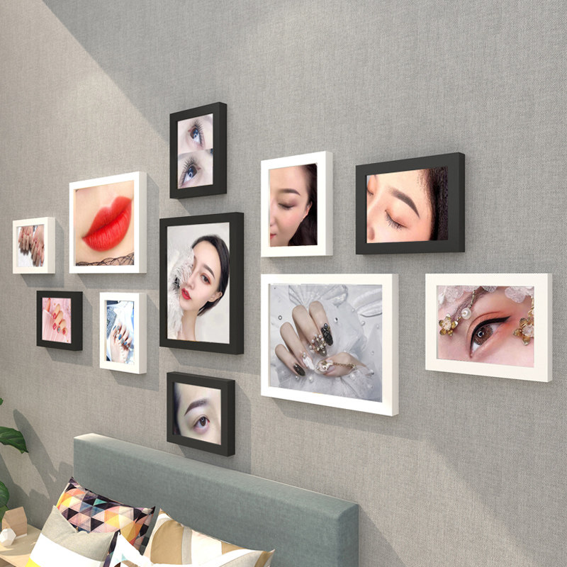 Tattooed Beauty Mascara Decorative Painting Beauty Salon Beauty Salon Background Wall Eyebrow Lip Wall Hanging Painting Color Makeup Mural Health Care Poster