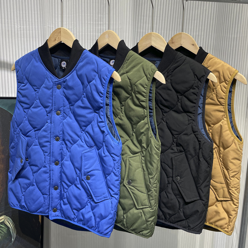Windproof and Heat-Retaining! Couple Style Autumn and Winter Outdoor Mountain-Style Lightweight Collarless Quilted Padded Warm Vest for Men and Women Windproof and Heat-Retaining! Couple Style Autumn and Winter Outdoor Mountain-Style Lightweight Collarless Quilted Padded Warm Vest for Men and Women