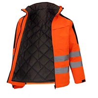 Флуоресцентное оранжевое хлопковое пальто