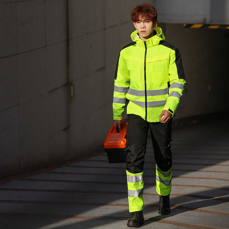 Autumn and Winter Warm Labor Protection Cotton Clothing with Fluorescent Yellow Reflective Strips, Work Clothes for Road Administration, Safety, High Visibility, Detachable Jacket Cotton Clothing Autumn and Winter Warm Labor Protection Cotton Clothing with Fluorescent Yellow Reflective Strips, Work Clothes for Road Administration, Safety, High Visibility, Detachable Jacket Cotton Clothing