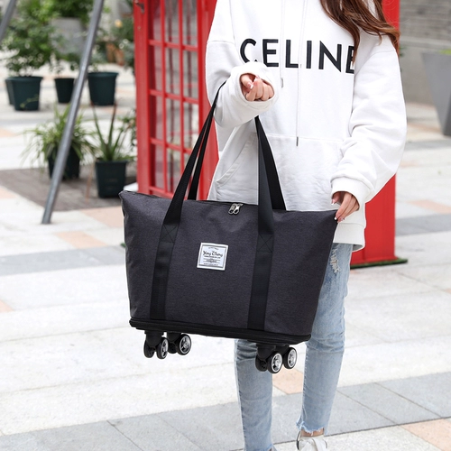 Вместительная и большая сумка для путешествий, складная портативная сумка на колесиках на одно плечо