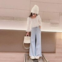 Белый комплект, джинсы