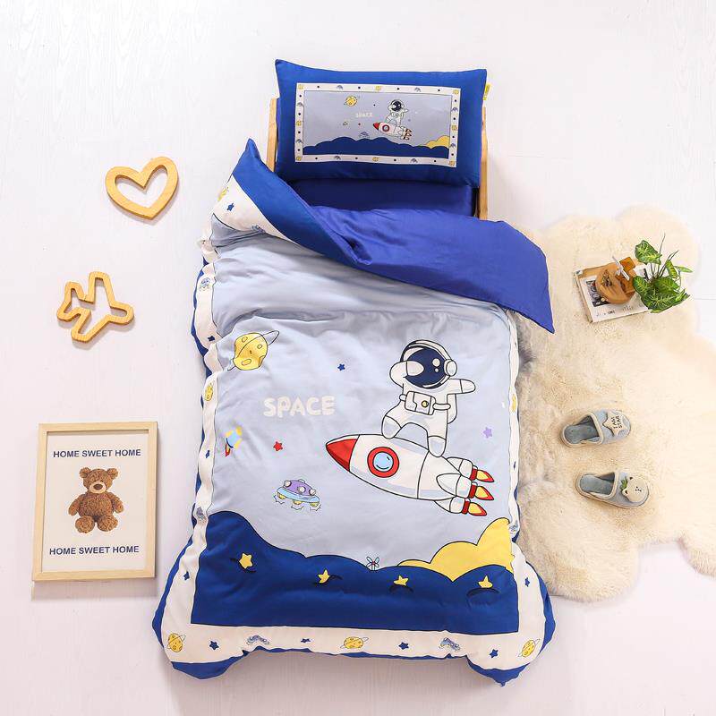 Children's kindergarten quilt three-piece set pure cotton baby entering the kindergarten special nap bedding cover baby bedding six-piece set