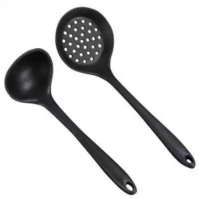 Silicone colander large high temperature resistant kitchen fishing spoon does not hurt the pot Small colander hot pot kitchen supplies drinking spoon 