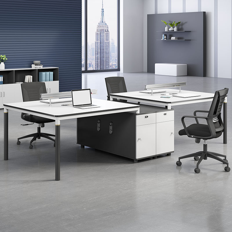 Desk Brief Modern Table Staff Table Staff Table Staff Table Chairs Combined Office Work Station Four 4 People's Office