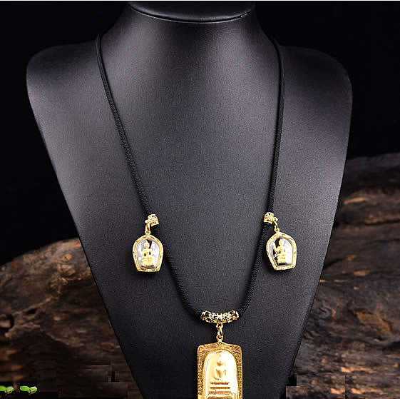Thai Buddhist chain 3mm Buddhist lanyard pendant lanyard double hanging three hanging four hanging five hanging