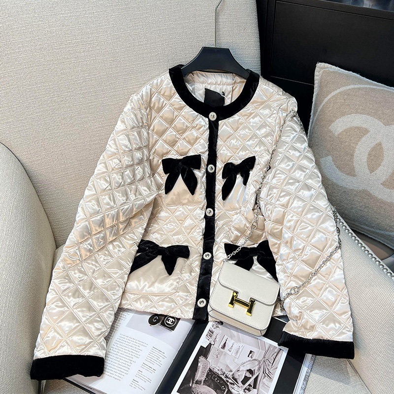 French-style small fragrance fashion cotton jacket women's 2022 new winter clothing age-reducing temperament high-level all-match tops