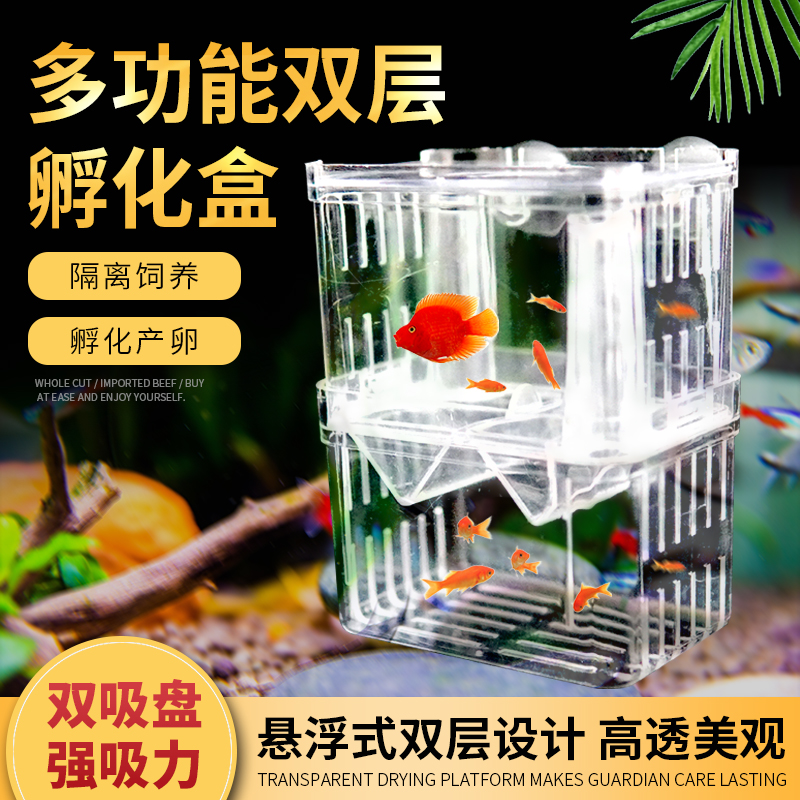 Guppy breeding box fish tank isolation box large hatch box acrylic small fish delivery room fish egg fighting fish separation box