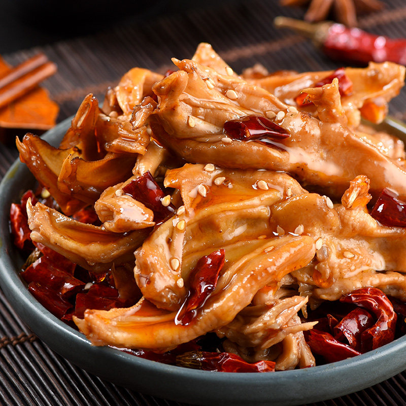 Gourmet Rabbit to Bone Cold Eat Duck Palm Spicy Duck Palm Sichuan Tuck Duck Claw Snacks Snack Casual Food
