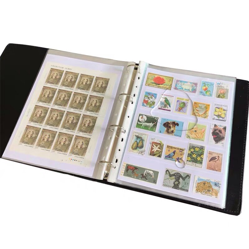 Double Protection Paper Stamp Collection Album Stamp Album Loose leaf Album Philatelic Empty album Philatelic Storage Album Stamp Protection Album