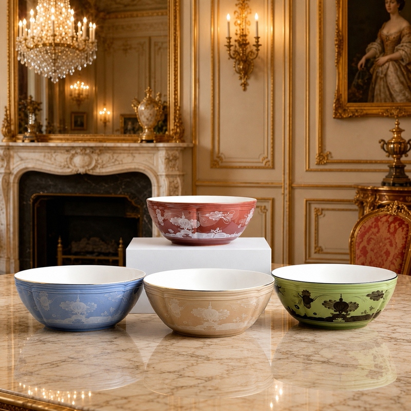 [Italian Oriental Style] Italian Ginori1735 Tableware Bowl 4.5inch Ceramic Double Bowl Salad Bowl Set of Two