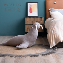 PAPAHUG|Creative and cute walrus doll ins Childrens room soft home bedroom decoration Pillow pillow