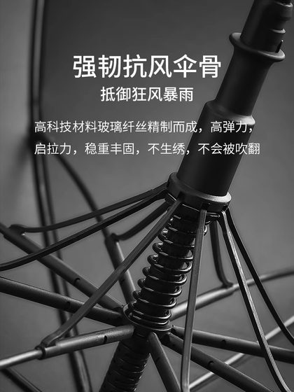 双层自动大雨伞长柄抗风男大号加固加厚双人三人超大号暴雨专用伞