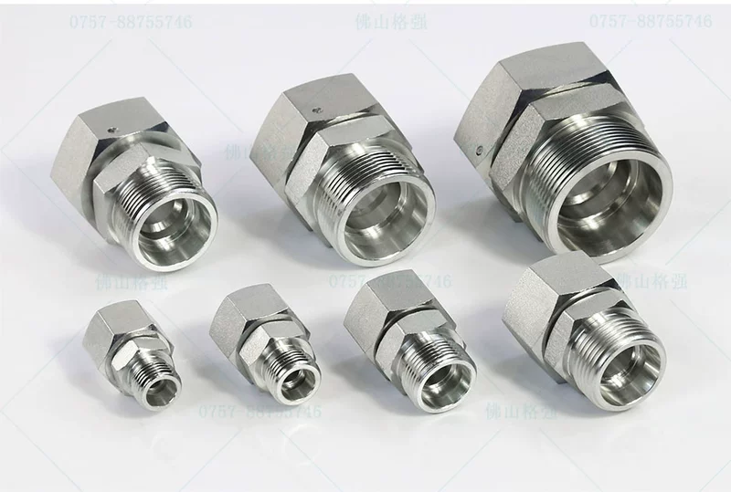 nối nhanh thủy lực 45 # thép Yonghua tiêu chuẩn ferrule liên kết thẳng thông qua kết nối ren bên trong và bên ngoài 2C / 2D khớp nối ống ferrule đôi đầu nối thủy lực inox múp nối thủy lực