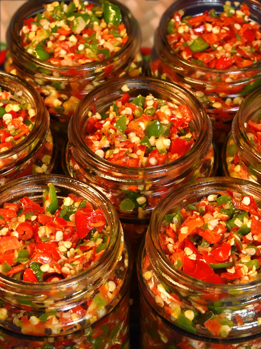 Garlic chili sauce Homemade handmade farm flavor spicy chop pepper double pepper chili sauce Under the meal noodle sauce Bibimbap sauce