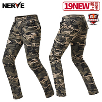 NERVE Nevkefra motorcycle jeans Mens Harley locomotive cross-country anti-fall camouflage riding pants spring and summer