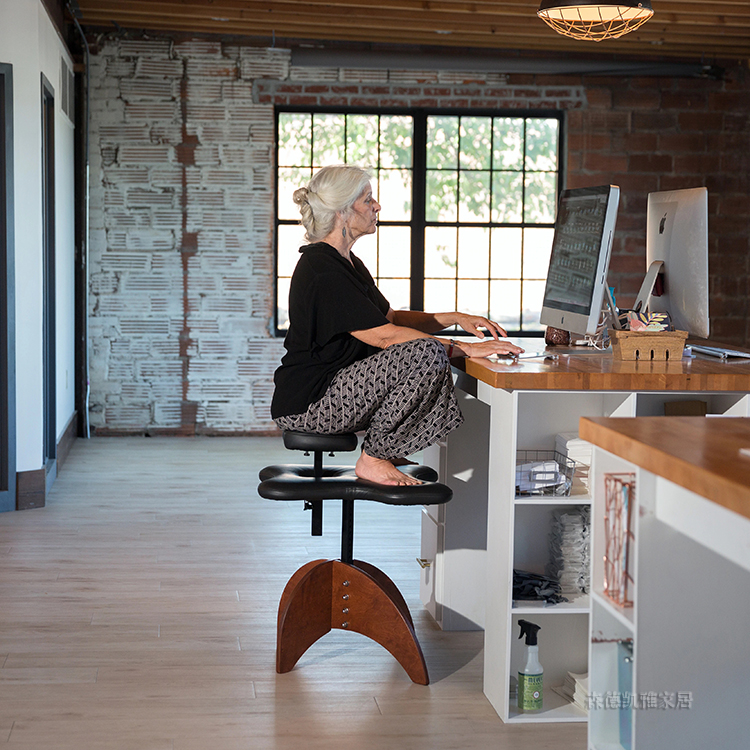 Cross-legged chair sitting without sitting phase soul meditation seat lifting wooden leg soul soulseat net red chair yoga chair monkey stool