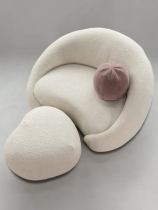 Sendekaya light and luxurious Nordic lamb suede fabric small family type embracing arched cute casual sloth sofa