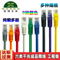 Zhexiang Brothers Ultra Six-Class Network Wan Million CAT6 Gigabit Household Finished Red Yellow Pure Copper Network Jumper