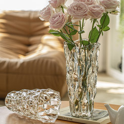 Vase Ornaments Living Room Flower Accessible Luxury Crystal Glass Large Transparent Fancy Flowers Hydroponic Popular Aquatic Rose