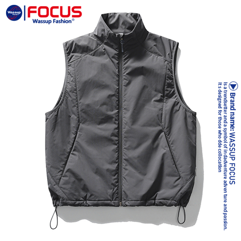 Wassup Focus Couple's 3m Thinsulate Lightweight Cotton Vest Outdoor Stand Collar Thickened Gilet Jacket Wassup Focus Couple's 3m Thinsulate Lightweight Cotton Vest Outdoor Stand Collar Thickened Gilet Jacket